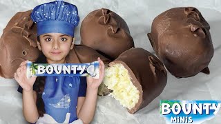 Mini Bounty Chocolate | Coconut Bars | Only 3 ingredients | #chocolate #dessert #easy #recipe