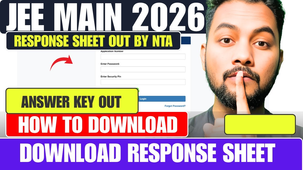 NTA Official🟢|JEE Main 2026 April Response Sheet OUT✅|How To Count Marks From Response Sheet