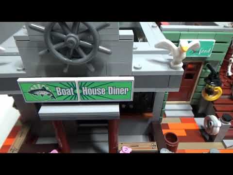 Bau meiner Lego Stadt Teil 55   Das Boat House Diner von Blue Brixx