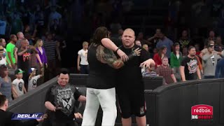 WWE 2K15 Universe Mode - Bray Wyatt w/ Erick Rowan vs Tommy Wall w/ Bill DeMott on SmackDown