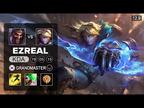 Ezreal vs Draven ADC - KR Grandmaster - Patch 12.9 Season 12