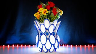 Plastic Spoon Flower Vase | Best out of waste | Plastic spoon craft idea