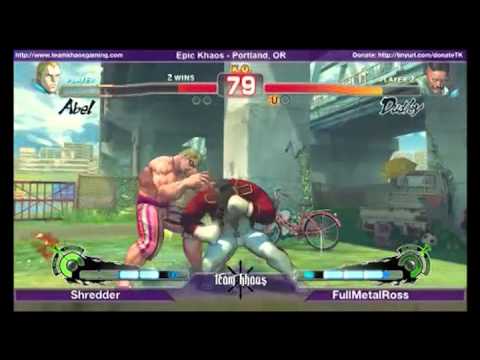 Epic Khaos March SSF4 Singles - Shredder (ABL) vs FullMetalRoss (DUD)