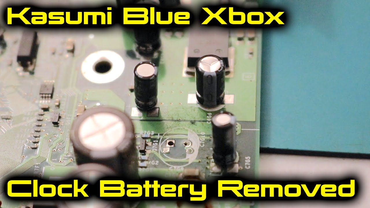 Microsoft Xbox OG Kasumi Blue Clock Battery Removed