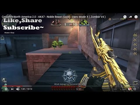 Crossfire North America 2.0 : AK47 - Noble Beast (Gold) - Hero Mode X ( Zombie V4 )