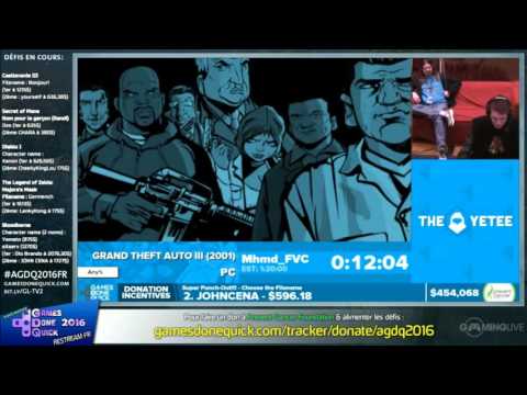 AGDQ 2016 Restream FR - Grand Theft Auto 3 - Any% - Mhmd_FVC - 1h18mn59s