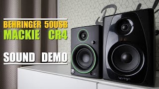 Mackie CR4 vs Behringer 50USB || Sound Demo w/ Bass Test