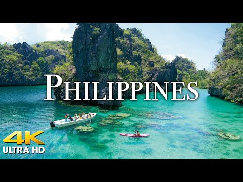 FLYING OVER PHILIPPINES (4K UHD) Beautiful Nature Scenery with Relaxing Music | 4K VIDEO ULTRA HD