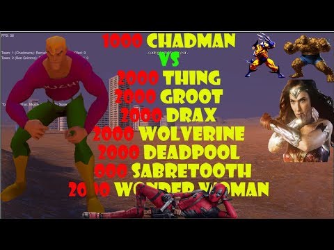 1000 CHADMAN vs 14000 Süper Kahraman