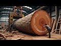Giant Wood Processing Factory Processes Thousand Year Old Trees An Amazing Sight Danger Lurks