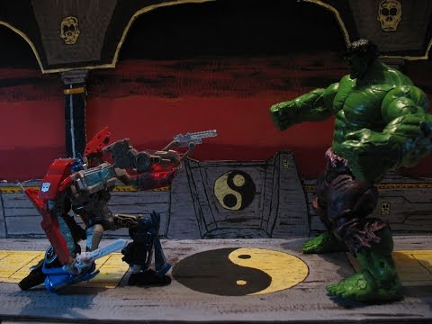 hulk vs optimus prime stop motion