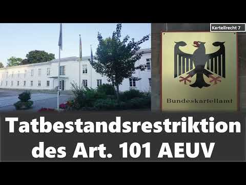 Tatbestandsrestriktionen I Kartellrecht 8