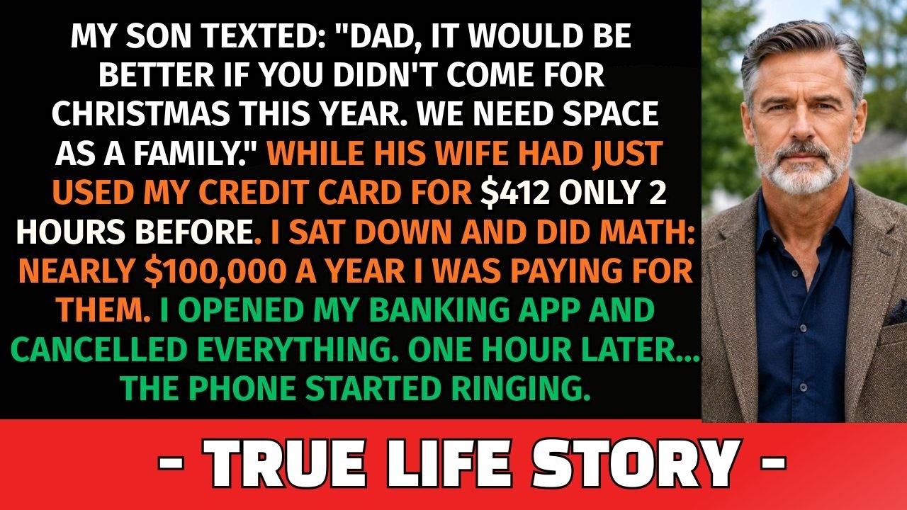My Son Texted Me Not to Come for Christmas  That Night, I Cancelled Every Payment