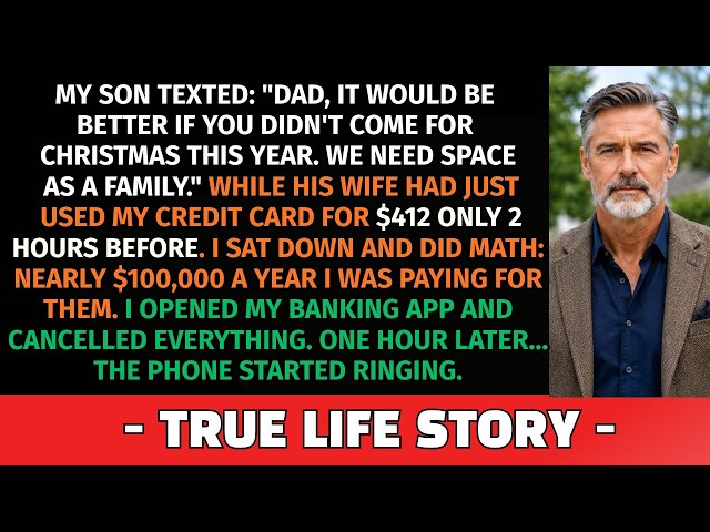 My Son Texted Me Not to Come for Christmas  That Night, I Cancelled Every Payment