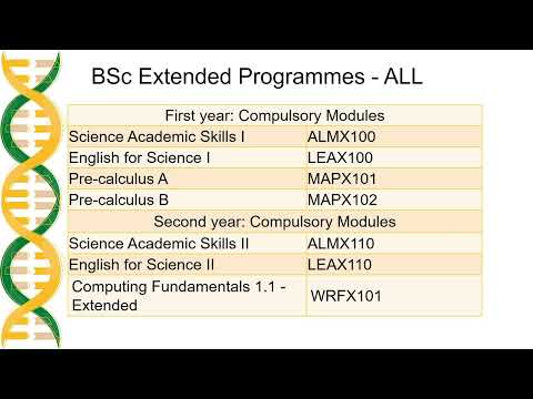 BSc Extended Programmes Introduction
