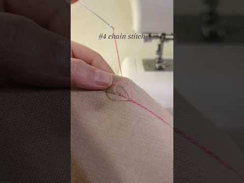 10 stitches you need to know #4 how to sew a chain stitch #sewingforbeginners #chainstitch