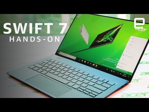 Acer Swift 7 Hands-On: Minimal bezels, under two pounds, a high price tag at CES 2019