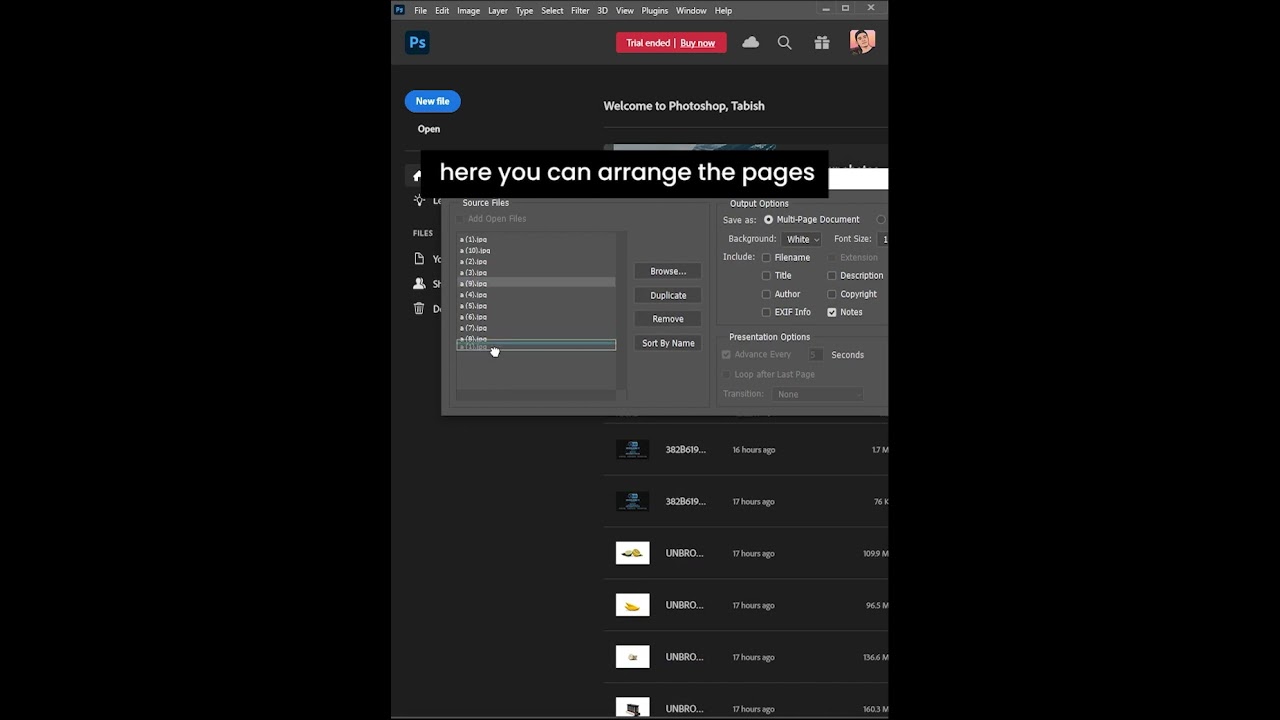 create pdf in photoshop with multiple pages #phtoshoptutorial #photoediting