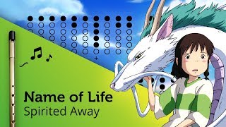 The Name of Life (Spirited Away) on Tin Whistle D + tabs tutorial