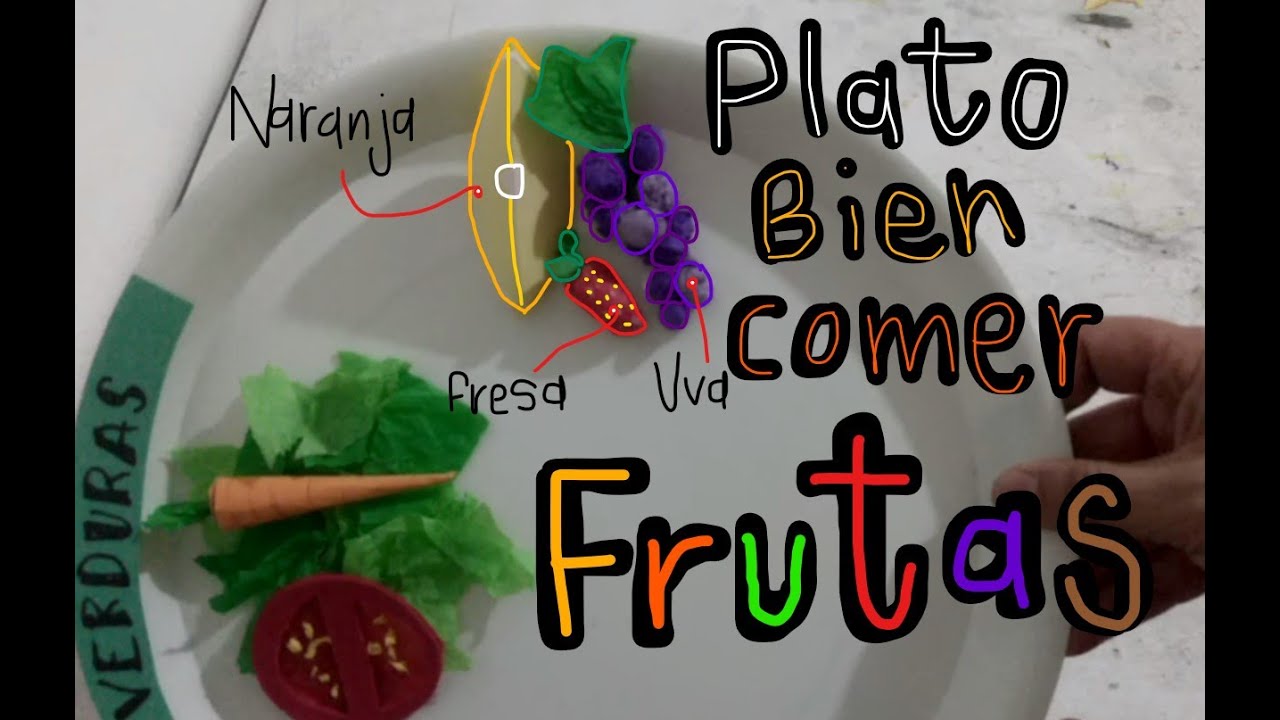Frutas Plato del Buen Comer (maqueta con papel)