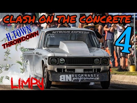H town throwdown clash on the concrete 4 Limpy Flash light start street race drag race event