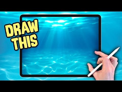 IPAD PAINTING MADE EASY - Underwater light ripples Procreate tutorial