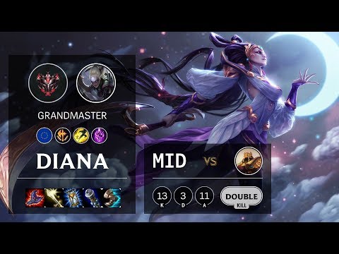 Diana Mid vs Azir - EUW Grandmaster Patch 10.8