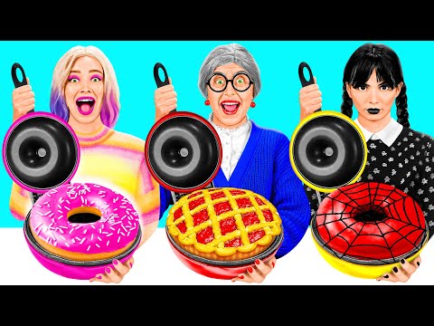 Wednesday vs Babička Kuchařská Výzva | Kuchyňské Hacky a Triky TeenTeam Challenge