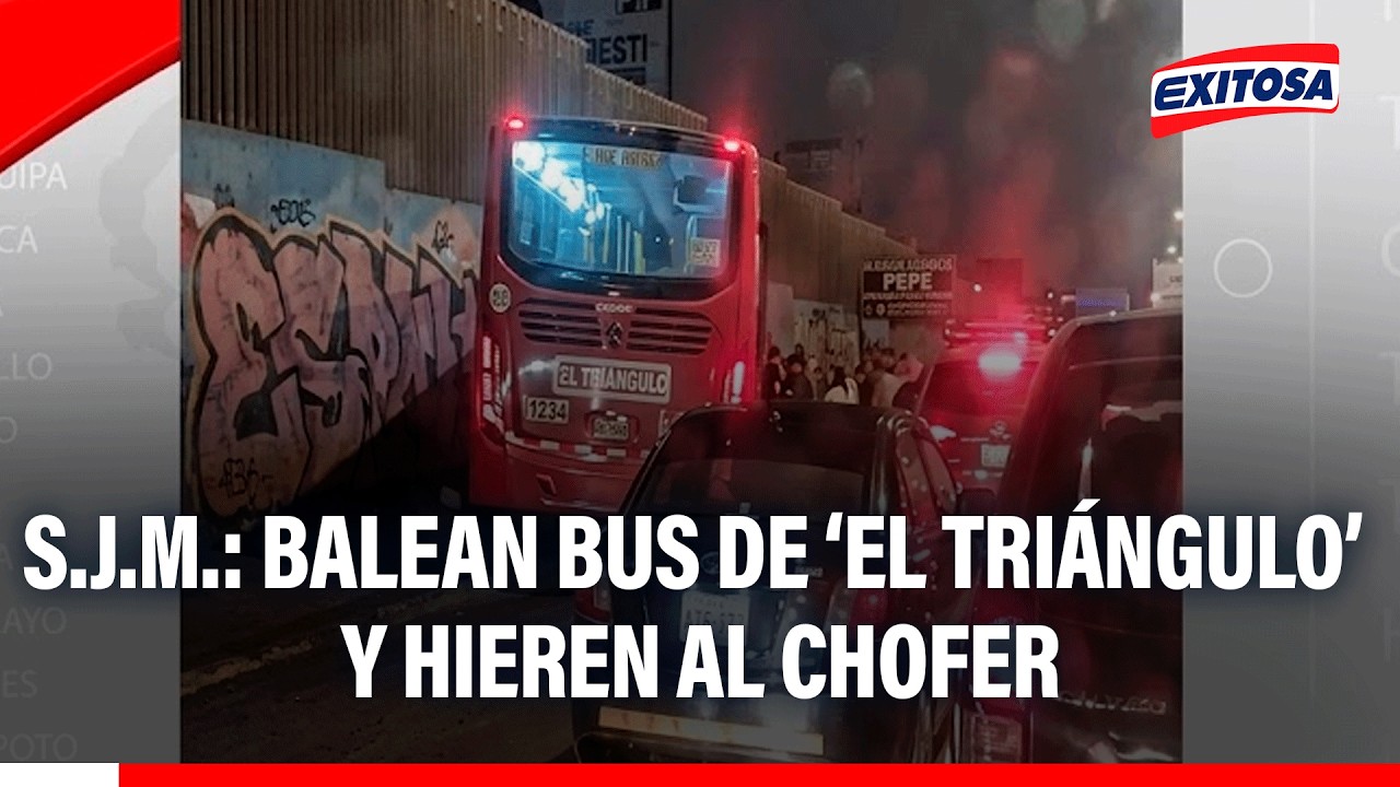🔴🔵 S.J.M.: atacan a balazos bus de transporte público ‘El Triángulo’ y dejan herido al conductor