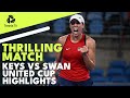 Swan vs Keys THRILLING Match | United Cup 2023 Highlights