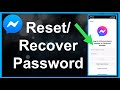 How To Reset Recover Forgotten Messenger Password