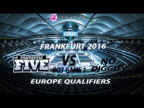 Dota2 ESL one Frankfurt 2016(Europe qualifiers): Fantastic Five vs No Diggity Game 1 Highlights