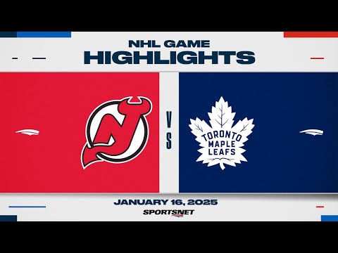 NHL Highlights | Devils vs. Maple Leafs - January 16, 2025