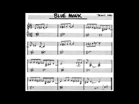 Blue Monk - play along - backing track (C key score violin/guitar/piano)