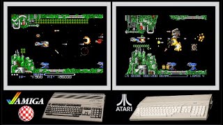 A500 vs Atari ST : R-TYPE (Side by side comparison)
