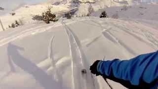 preview picture of video 'La Toussuire - Val Thorens Janvier 2015 Gopro ski hors-pistes HD'