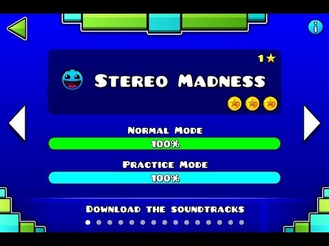 Geometry Dash - Level 1:Stereo Madness (All Coins)