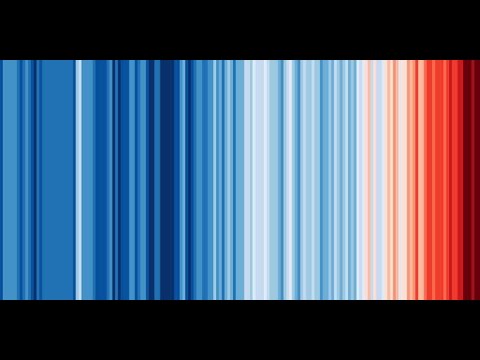 Warming stripes showcased at global climate conference