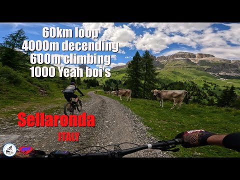 60km loop, 4000m descending, 600m climbing & 1000 Yeah boi's. Sellaronda Italy.