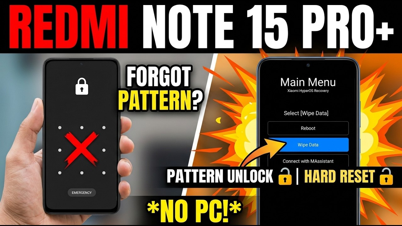 Redmi Note 15 pro plus Hard Reset 🔓 Pattern Unlock 🔓 How To Factory Reset Redmi Note 15 pro plus 5G