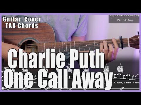 Charlie Puth - One Call Away Guitar Cover Chord TAB 기타 코드 악보