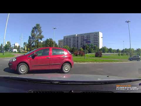 Oblany egzamin na prawo jazdy w  Word Łódź. Błąd i koniec egzaminu. Trudne skrzyżowanie.