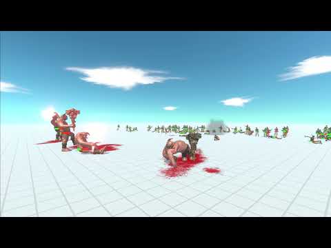 Animal Revolt Battle Simulator//9 Ogre Lord VS 100 Commando Bo