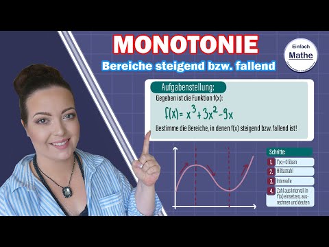Monotonie rechnerisch bestimmen | Monotonieverhalten einfach erklärt