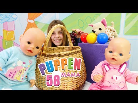 Puppen Mama. Picknick im Park. Spielzeugvideo für Kinder mit BabyBorn