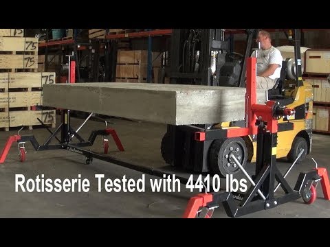 Testing an Automotive Rotisserie with 4,410 lbs