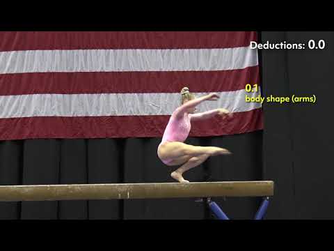 Beam Execution Breakdown 4 — Riley Mccusker | Gymnastics Scoring