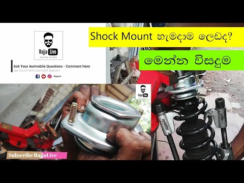 How to change a Shock | Shock Mount Replacement | වාහන ලෙඩ ගැන සිංහලෙන් - Automobile Segment
