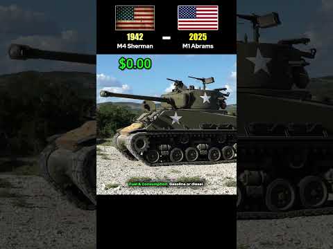 WWII Era M4 Sherman VS Modern M1 Abrams - The Evolution Of US Main Battle Tank Cost Per Shot