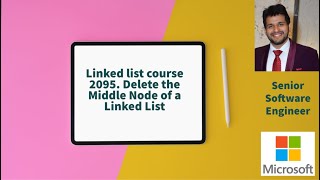 YouTube video 'Linked list - Leetcode - 2095. Delete the Middle Node of a Linked List'